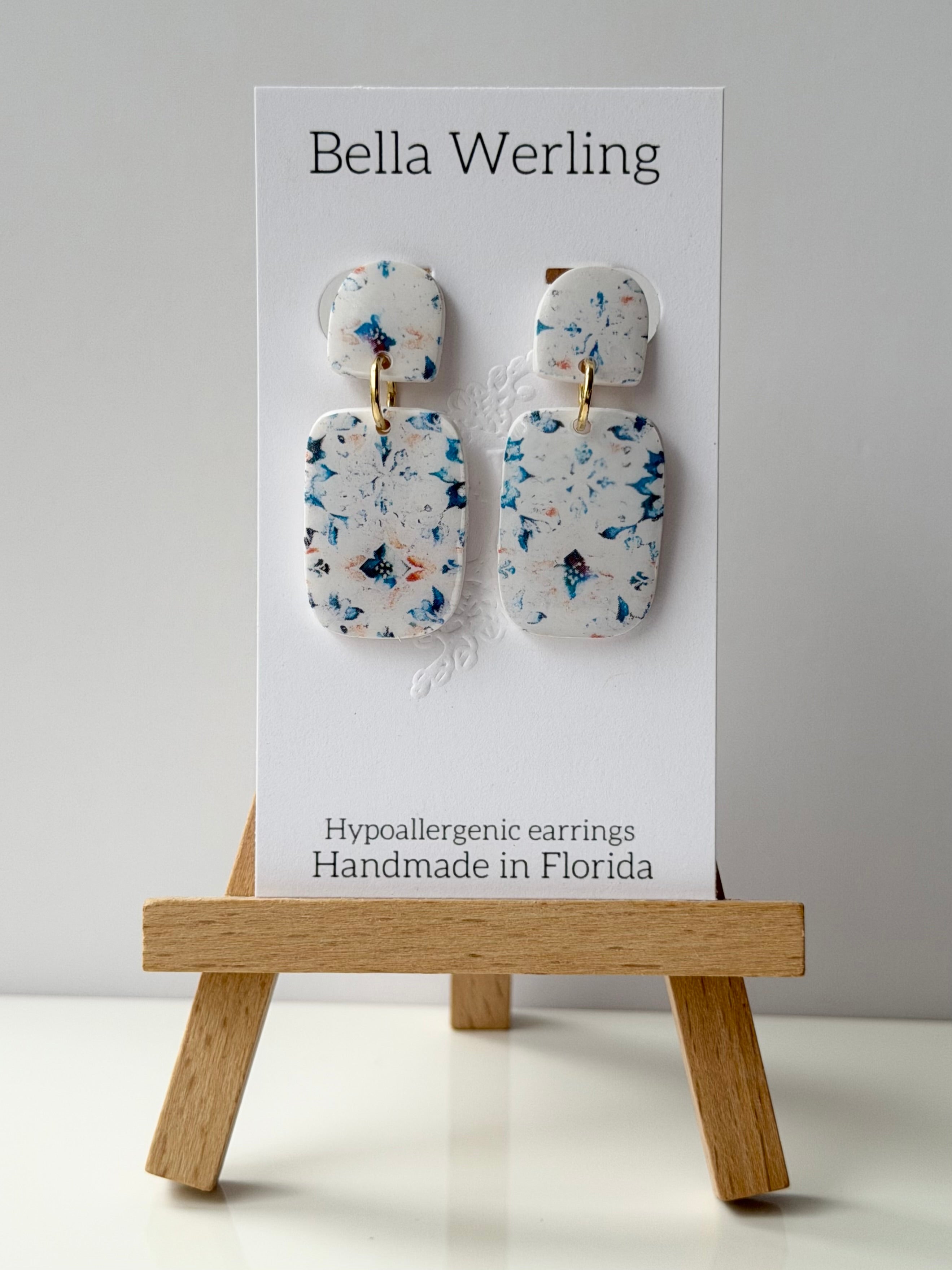 Blue Petal Terrazzo Drops