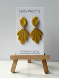 Golden Petal Statement Earrings
