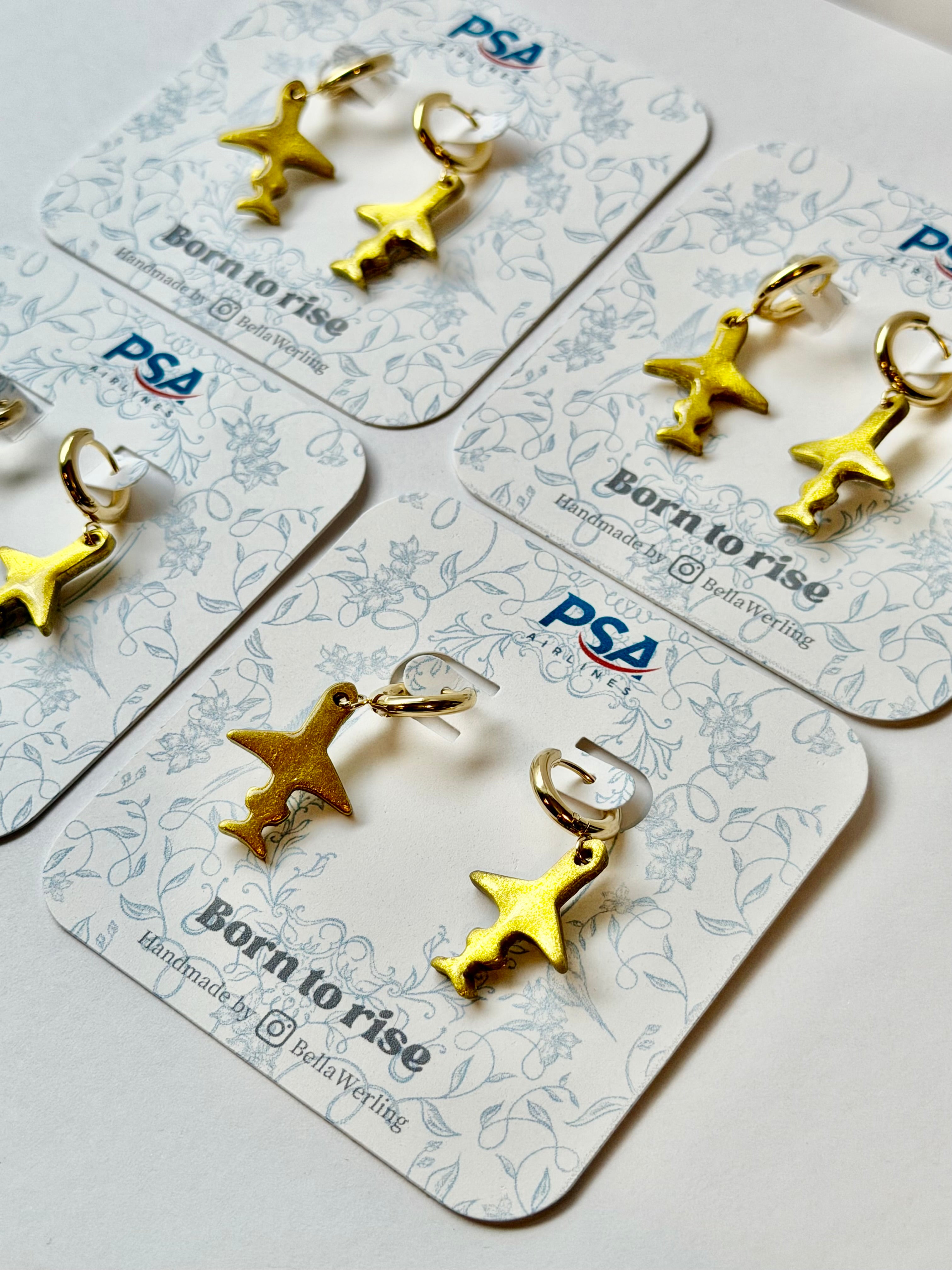 Airplane hoop earrings